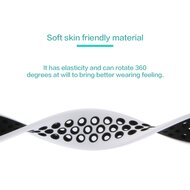 Solo Loop Sportbandje - Maat: S - Wit + Zwart - Geschikt voor Apple Watch 44mm / 45mm&nbsp;/ 46mm / 49mm