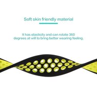 Solo Loop Sportbandje - Maat: S - Zwart + Geel - Geschikt voor Apple Watch 44mm / 45mm&nbsp;/ 46mm / 49mm