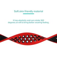 Solo Loop Sportbandje - Maat: S - Rood + Zwart - Geschikt voor Apple Watch 44mm / 45mm&nbsp;/ 46mm / 49mm