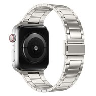 Stalen schakelband - Starlight / Sterrenlicht - Geschikt voor Apple watch 44mm / 45mm&nbsp;/ 46mm / 49mm
