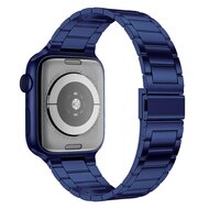 Stalen schakelband - Donkerblauw - Geschikt voor Apple watch 44mm / 45mm&nbsp;/ 46mm / 49mm