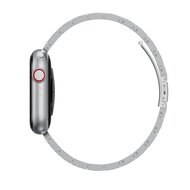 Stalen schakelband - Zilver met zwart - Geschikt voor Apple watch 44mm / 45mm&nbsp;/ 46mm / 49mm