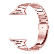 Stalen schakelband - Ros&eacute; goud - Geschikt voor Apple watch 44mm / 45mm&nbsp;/ 46mm / 49mm