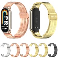 Stalen RVS band - Zwart - Xiaomi Smart Band 8 / 9 / 10