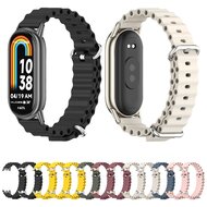 Ocean siliconen bandje - Grijs - Xiaomi Smart Band 8 / 9 / 10