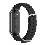 Ocean siliconen bandje - Zwart - Xiaomi Smart Band 8 / 9 / 10