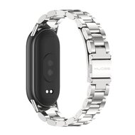 Stalen schakelband - Zilver - Xiaomi Smart Band 8 / 9 / 10