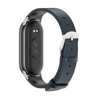 PU leren bandje - Donkerblauw - Xiaomi Smart Band 8 / 9 / 10