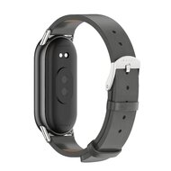 PU leren bandje - Grijs - Xiaomi Smart Band 8 / 9 / 10