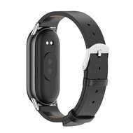 PU leren bandje - Zwart - Xiaomi Smart Band 8 / 9 / 10