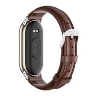 Echt leren bandje - Donkerbruin - Xiaomi Smart Band 8 / 9 / 10