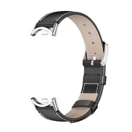Echt leren bandje - Zwart - Xiaomi Smart Band 8 / 9 / 10
