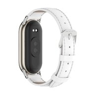 Echt leren bandje - Wit - Xiaomi Smart Band 8 / 9 / 10