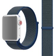 Sport Loop nylon bandje - Donkerblauw - Geschikt voor Apple Watch 38mm / 40mm / 41mm / 42mm