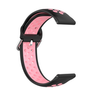 Siliconen sportbandje met gesp - Zwart + lichtroze - Samsung Galaxy watch 7 / Galaxy Watch FE - 40mm &amp; 44mm