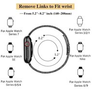 Stalen slim fit band - Zwart - Geschikt voor Apple watch 44mm / 45mm&nbsp;/ 46mm / 49mm