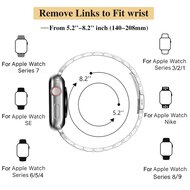 Stalen slim fit band - Zilver - Geschikt voor Apple watch 44mm / 45mm&nbsp;/ 46mm / 49mm