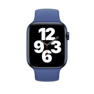 Solo Loop Link serie bandje - Maat: M - Donkerblauw- Geschikt voor Apple Watch 38mm / 40mm / 41mm / 42mm