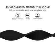 Solo Loop Link serie bandje - Maat: M - Zwart - Geschikt voor Apple Watch 38mm / 40mm / 41mm / 42mm