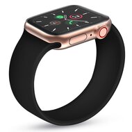 Solo Loop Link serie bandje - Maat: S - Zwart - Geschikt voor Apple Watch 38mm / 40mm / 41mm / 42mm