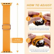 Solo Loop Nylon bandje - Donkergrijs - Geschikt voor Apple Watch 44mm / 45mm&nbsp;/ 46mm / 49mm