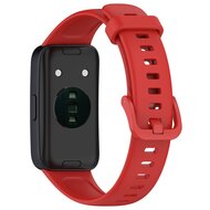 Siliconen bandje met gesp - Rood - Huawei Band 10 / 9 / 8