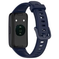 Siliconen bandje met gesp - Donkerblauw - Huawei Band 10 / 9 / 8