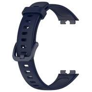 Siliconen bandje met gesp - Donkerblauw - Huawei Band 10 / 9 / 8