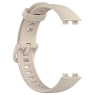 Siliconen bandje met gesp - Beige - Huawei Band 10 / 9 / 8