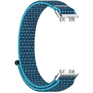 Sport loop nylon bandje - Blauw - Huawei Band 10 / 9 / 8