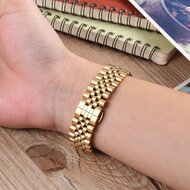 Stalen band - Goud - Xiaomi Mi Watch / Xiaomi Watch 2 / Xiaomi Watch S1 / S2 / S3 / S4