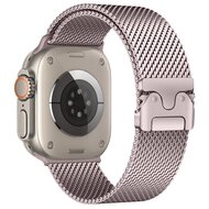 Milanese loop band met klik-sluiting - Ros&eacute; pink - Geschikt voor Apple Watch 38mm / 40mm / 41mm / 42mm