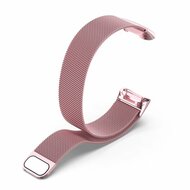 Milanese bandje - Ros&eacute; roze - Geschikt voor FitBit Charge 5