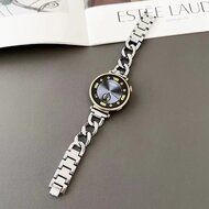 Huawei Watch GT 4 / GT 5 (41mm) &amp; GT 5 Pro (42mm) - Metalen ketting band - Zilver