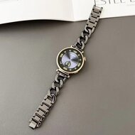 Huawei Watch GT 4 / GT 5 (41mm) &amp; GT 5 Pro (42mm) - Metalen ketting band - Zwart