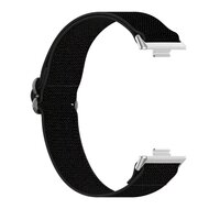 Elastische nylon band - Zwart - Huawei Watch Fit 3 / Fit 4