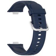 Siliconen bandje met gesp - Donkerblauw - Huawei Watch Fit 3 / Fit 4