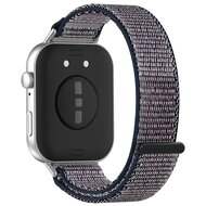 Sport loop nylon bandje - Blauw gem&ecirc;leerd - Huawei Watch Fit 3 / Fit 4