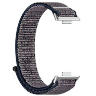 Sport loop nylon bandje - Blauw gem&ecirc;leerd - Huawei Watch Fit 3 / Fit 4