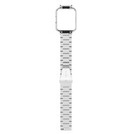 Stalen schakelband met case - Zilver - Xiaomi Redmi Watch 2 (Lite)