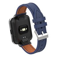 Leren band met case - Donkerblauw - Xiaomi Redmi Watch 2 (Lite)