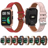 Leren band met case - Grijs - Xiaomi Redmi Watch 2 (Lite)