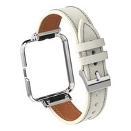 Leren band met case - Roomwit - Xiaomi Redmi Watch 2 (Lite)