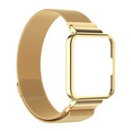 Milanese bandje met case - Goud - Xiaomi Redmi Watch 2 (Lite)
