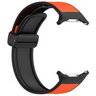 Hybrid leer + siliconen band - Oranje - Samsung Galaxy Watch Ultra 47mm