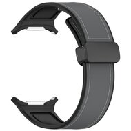 Hybrid leer + siliconen band - Grijs - Samsung Galaxy Watch Ultra 47mm