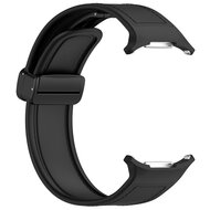 Hybrid leer + siliconen band - Zwart - Samsung Galaxy Watch Ultra 47mm