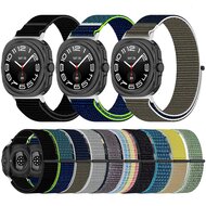 Nylon Sport loop bandje - Groen / donkerblauw - Samsung Galaxy Watch Ultra 47mm