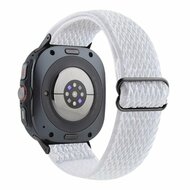 Elastische solo loop nylon bandje - Wit - Samsung Galaxy Watch 8 Classic - 46mm