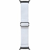 Elastische solo loop nylon bandje - Wit - Samsung Galaxy Watch 8 Classic - 46mm
